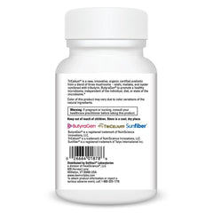 DAVINCI ButyraGen Tributyrin capsules showing targeted butyrate support and digestion use