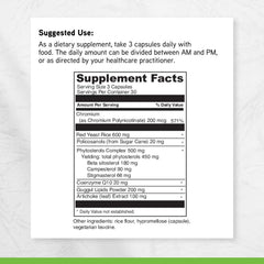 DAVINCI CholestSure ingredients artichoke leaf extract and CoQ10 close-up