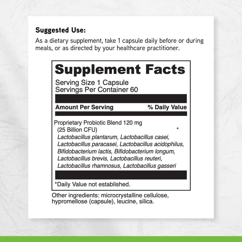 DAVINCI Daily Best Probiotic illustration highlights plant-based supplement details.