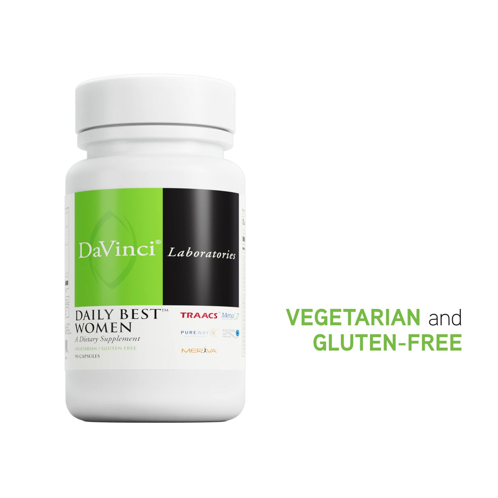 DAVINCI Daily Best Women package front signaling vegetarian, gluten-free formula.