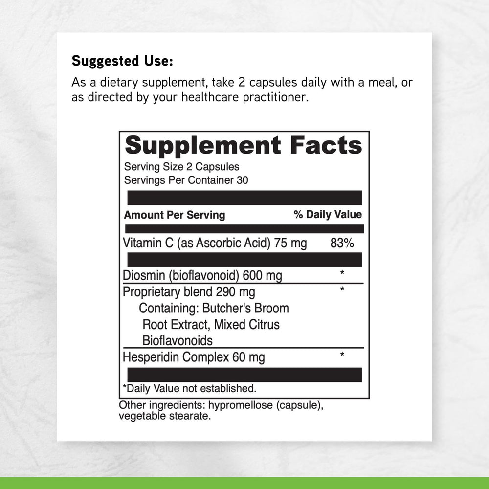 DAVINCI Healthy Veins gluten-free label on packaging