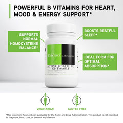 DAVINCI label detail shows high potency folate and B12.