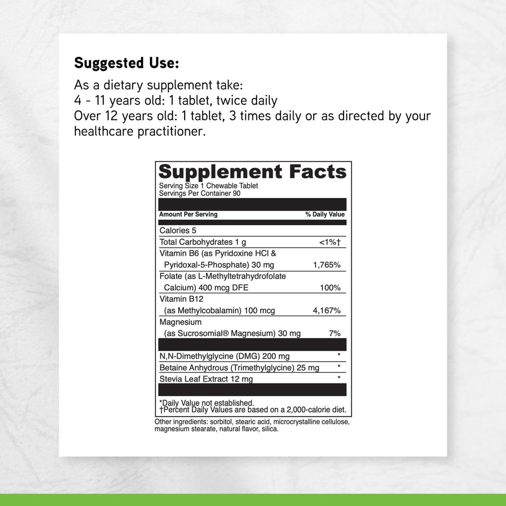 DAVINCI Labs Focus Chewable ingredients glance highlights magnesium and vitamins.