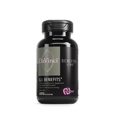 DAVINCI Labs GI Benefits tub front label signaling digestive support
