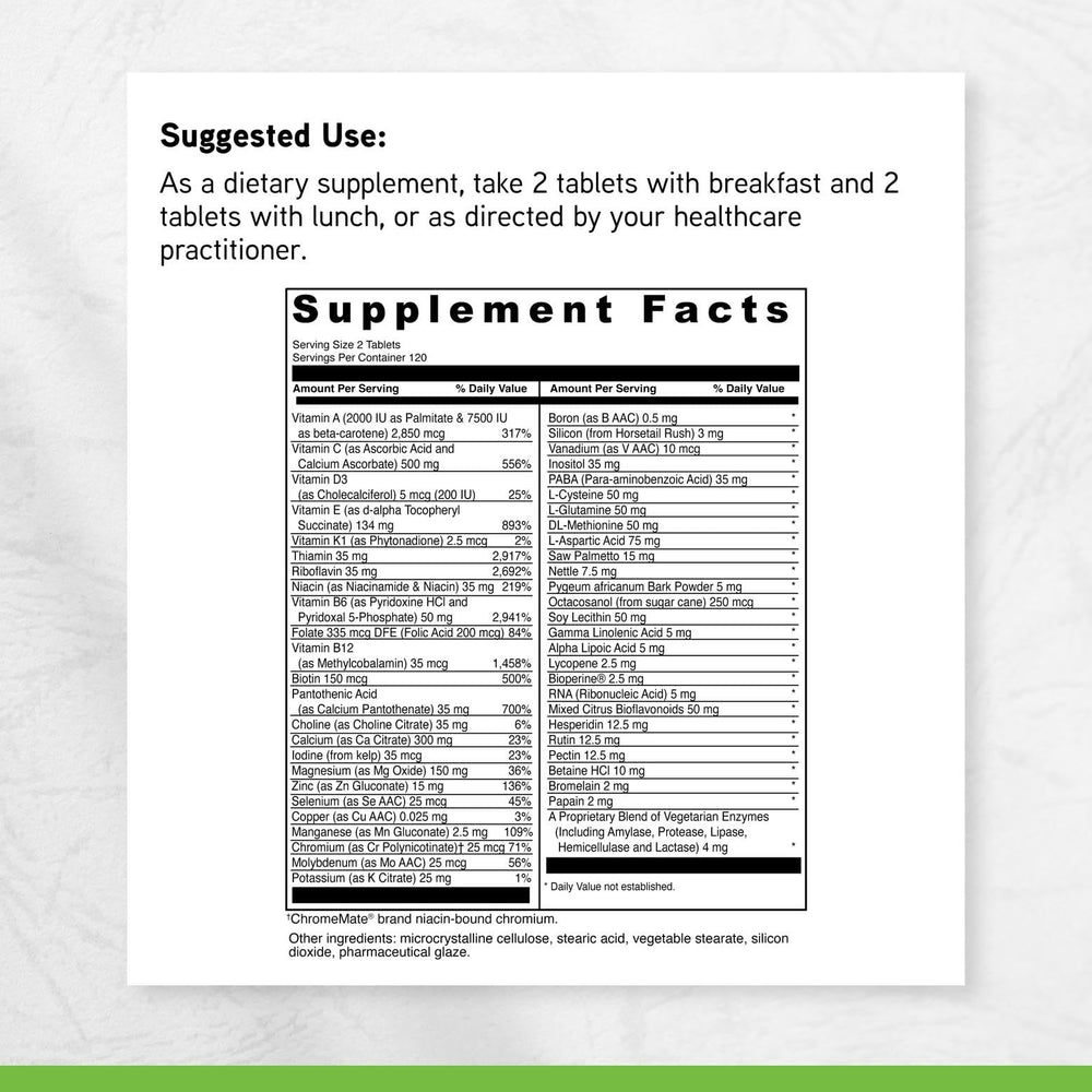 Davinci Labs Spectra Man ingredients graphic highlights nutrients.
