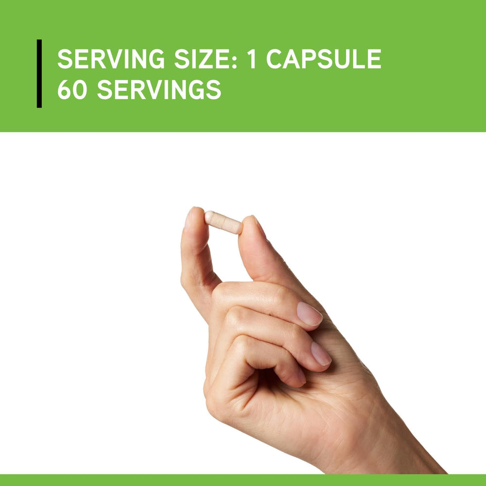 Label close-up emphasizing 52.5B CFUs per vegetarian capsule for strong daily support