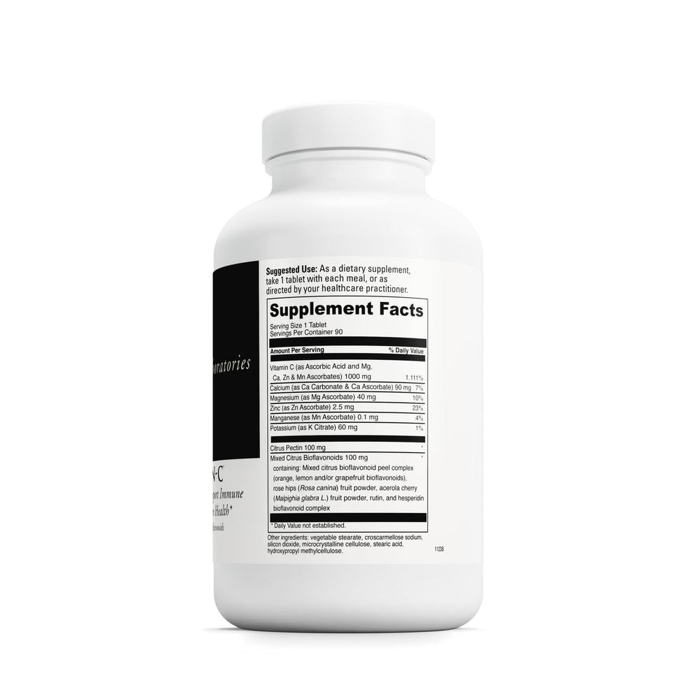 Poten-C tablets close-up highlighting ascorbate vitamin C
