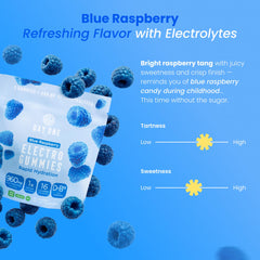 Day One Electrogummies natural ingredients scene highlighting vegan GMO-free snacks.
