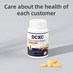 DCXC Biotin Collagen tablets daily routine shot suggesting consistency