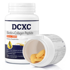 DCXC Biotin Collagen tablets packaging and dosage details