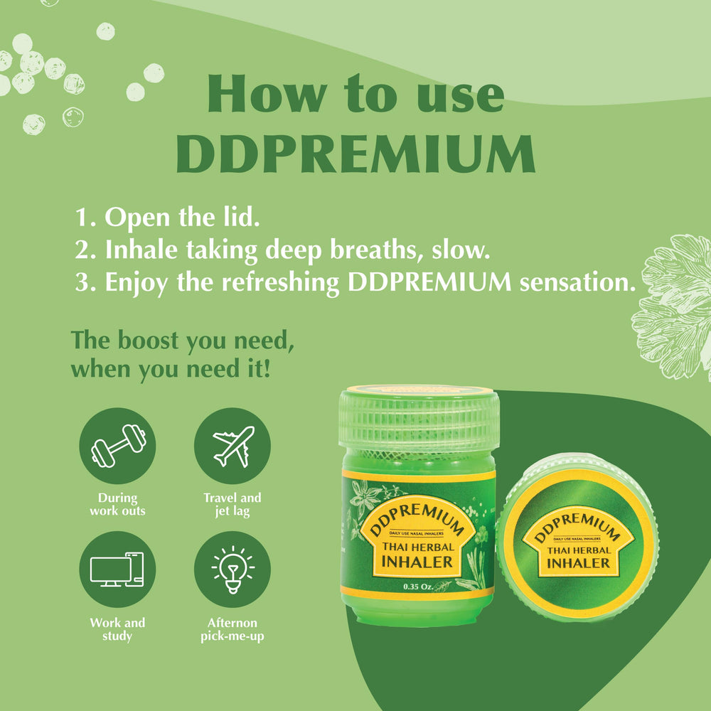 DDPremium aromatherapy-on-the-go inhaler delivering instant freshness.