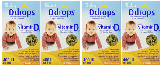 Ddrops Baby 400 IU drops bottle for easy dosing during feeds