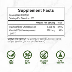 DEAL SUPPLEMENT D3-K2 softgels closeup highlighting easy-to-swallow form.