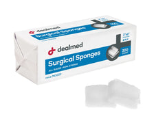 Dealmed 8-ply cotton-filled gauze sponges offer comfortable, non-stick dressing
