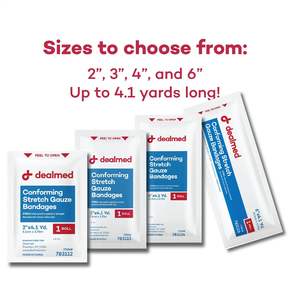 Dealmed cut-to-size gauze bandage adapts to various injured areas.