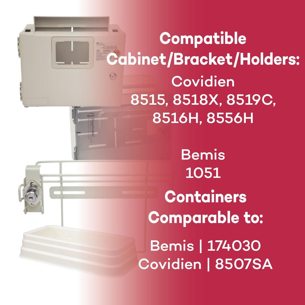 DealMed Red-transparent body aids safe transport and disposal.