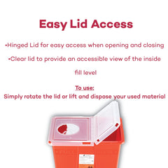 Dealmed sharps container 8G close-up highlights durable material