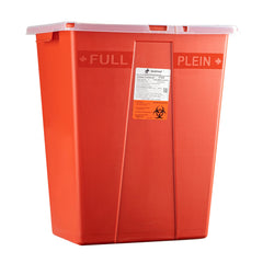 Dealmed sharps container 8G front view for safer needle disposal in clinics