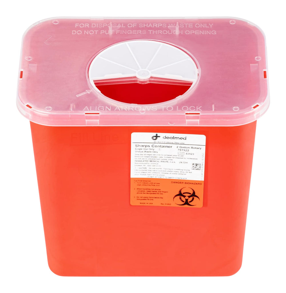 Dealmed 14x20x15 inch sharps container suitable for secure storage