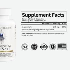 Third-party tested label confirms purity and safety of Dear Apothecary magnesium.
