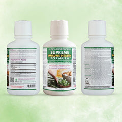 Label close-up: Deca Aloe Arborescens US Organic formula and nutrients.