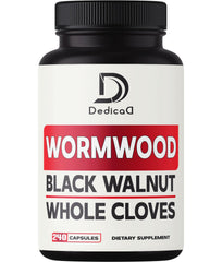 DEDICAD Sweet Wormwood Capsules bottle shows 1500mg formula for daily immune support.