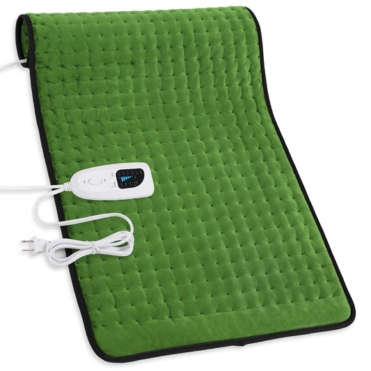 Deepsoon heating pad front view with control panel for easy temperature adjustment