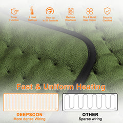 Deepsoon heating pad with a long 75-inch power cord for versatile placement
