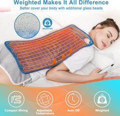 Deepsoon heating pad on the abdomen for focused warmth