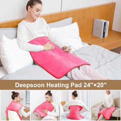 Deepsoon heating pad for abdomen comfort with rapid heat warmup.