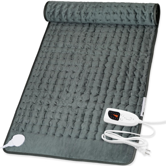 Deepsoon heating pad back view offers broad coverage for warmth and comfort