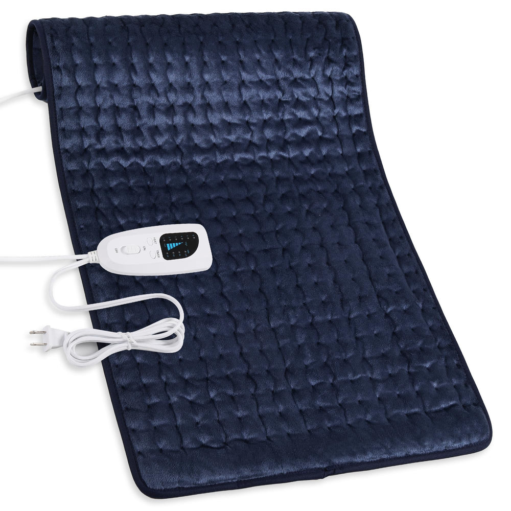 Deepsoon heating pad focusing on back and shoulders for soothing warmth and muscle comfort.