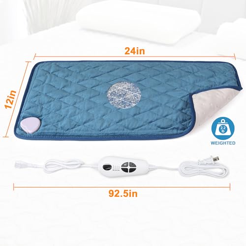 Deepsoon heating pad beside bed for convenient nighttime warmth