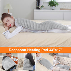Deepsoon heating pad on couch for cozy relaxation.