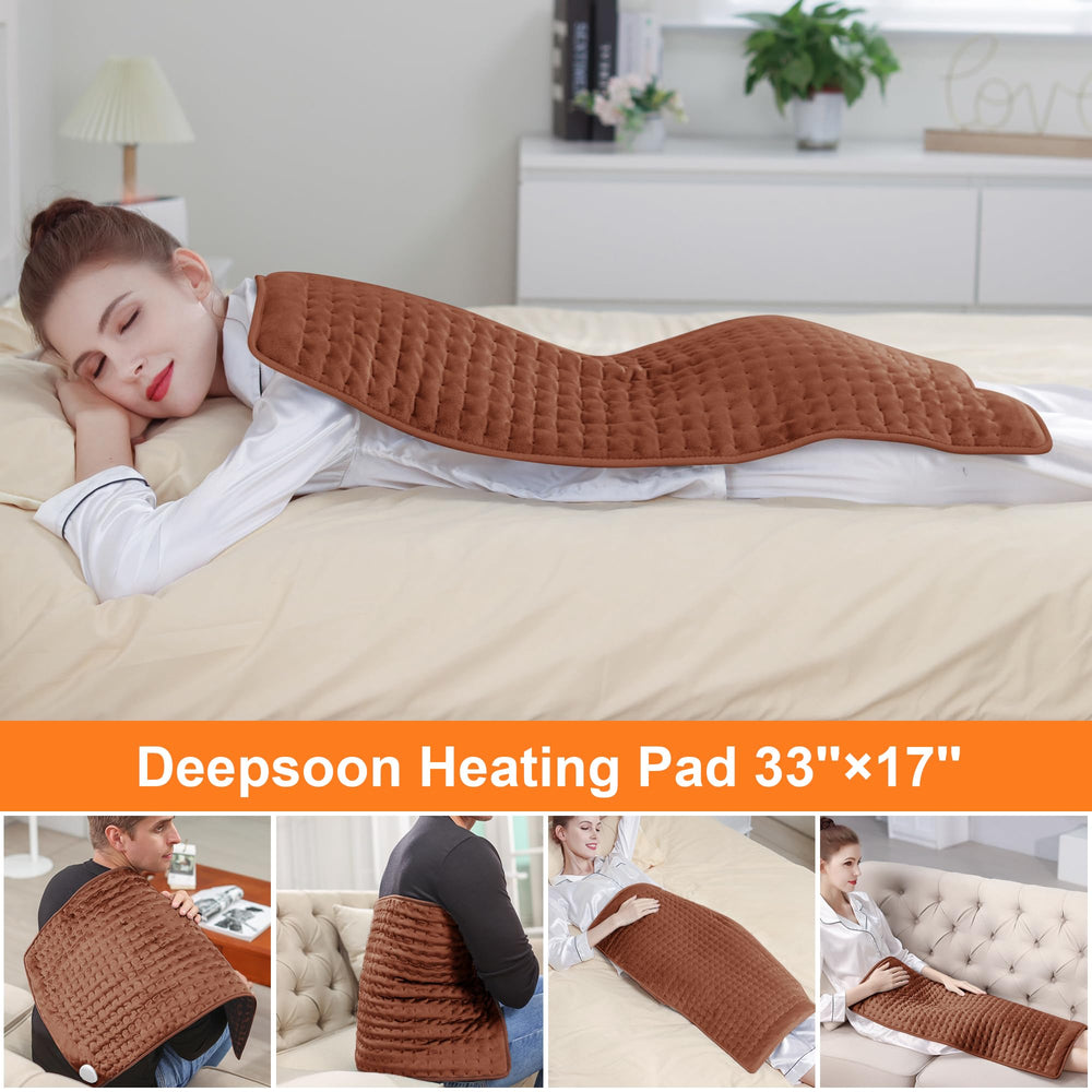 Deepsoon heating pad flannel closeup highlighting soft fabric.