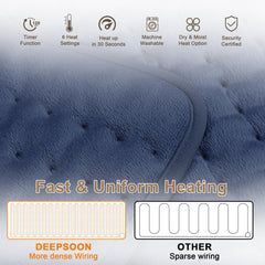 Deepsoon heating pad on the legs offering flexible coverage for full-body comfort