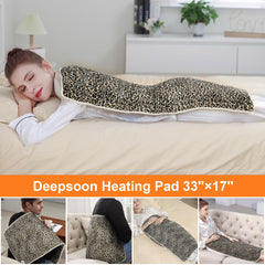 Deepsoon leopard heating pad on neck and shoulders with gentle heat