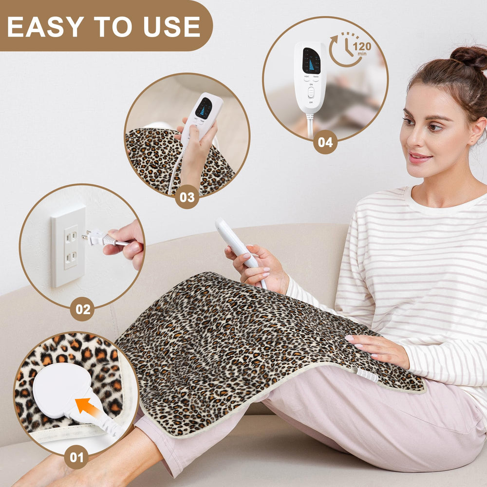 Deepsoon heating pad available in multiple sizes for shoulders, back and abdomen