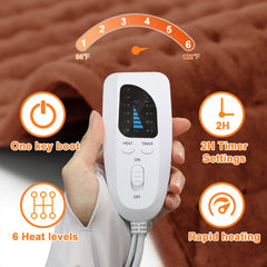 Deepsoon heating pad used on neck and shoulders for tension relief.