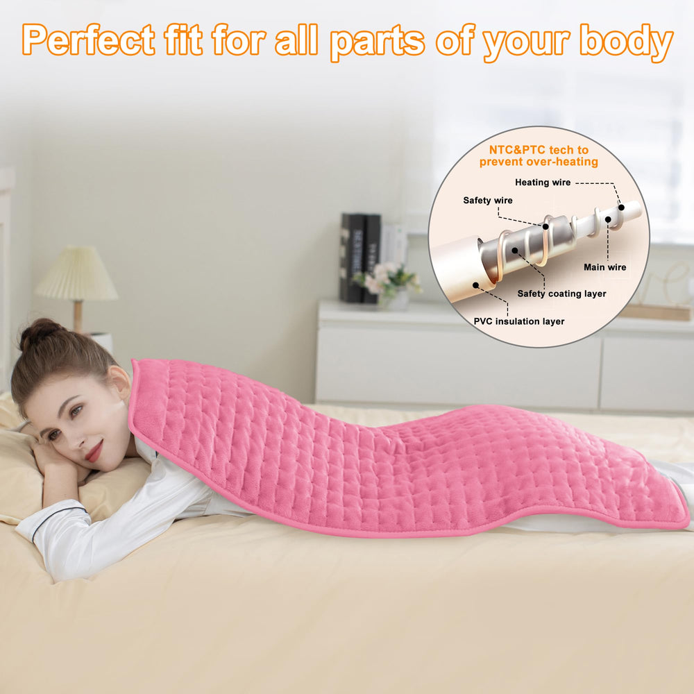 Deepsoon heating pad for neck and shoulders delivers quick warmth.