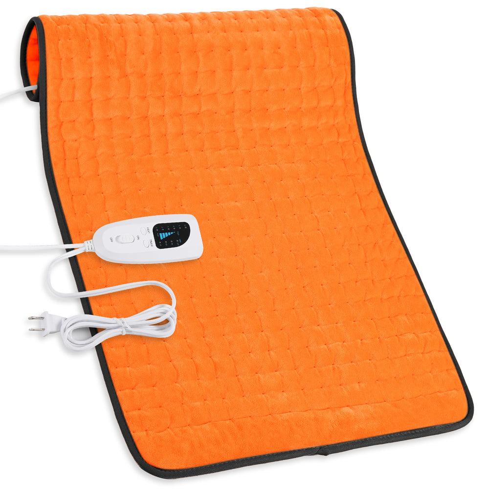 Deepsoon heating pad with soft flannel material for gentle back and neck warmth.