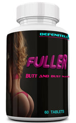 DEFENITELYNATURALS Fuller Curves bottle image showing convenient daily supplement for body shaping support