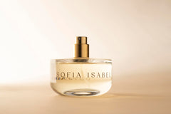 US-made production mark on DefineMe Sofia Isabel bottle label.