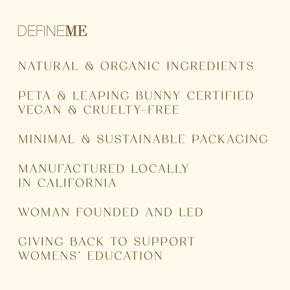 Ethical vegan cruelty-free packaging for DefineMe Sofia Isabel perfume.