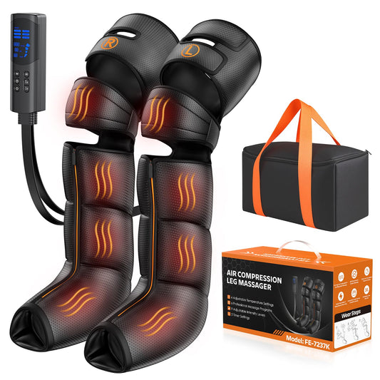 DEJUNPIOOL Leg Massager foot and calf wrap delivers soothing warmth and targeted compression for circulation support.