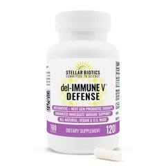 Del-Immune V Defense bottle pour; easy daily immune support on the go.
