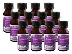 De La Cruz Gentian Violet bottle with 1% tincture for fast antiseptic first-aid use.
