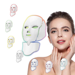Deloo LED mask front view with seven colors for home skincare sessions.