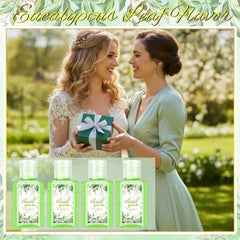 Demissle eucalyptus-themed set packaging evokes a romantic wedding atmosphere