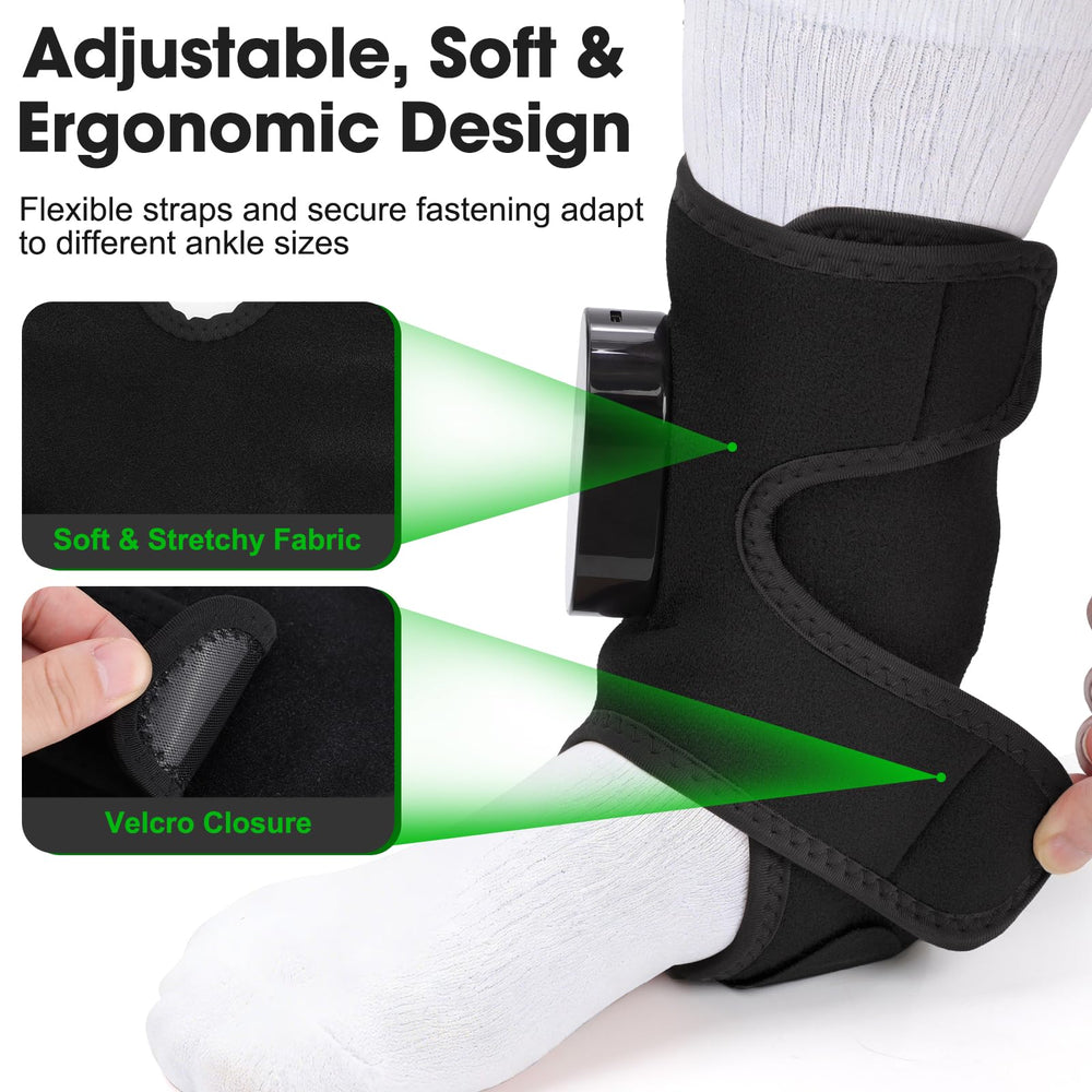 DeMoce cordless foot ankle pad with rechargeable battery for wireless use.
